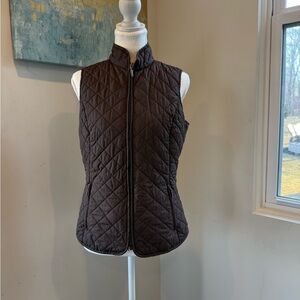 Eddie Bauer Dark Brown Quilted Women's Vest Size XS. Gorpcore